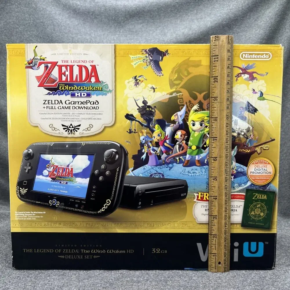 Nintendo Wii U Zelda Wind Waker HD Replacement BOX ONLY 32GB Deluxe Set